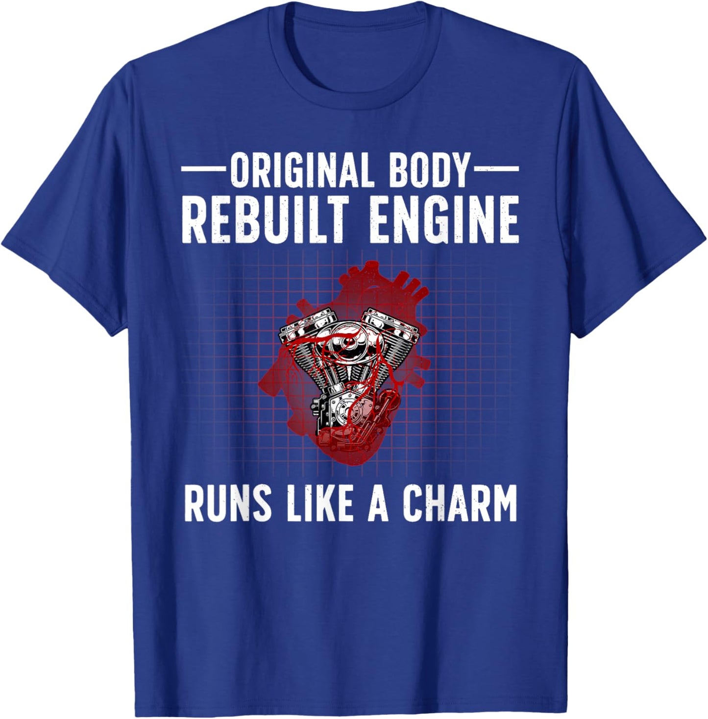 Open Heart Surgery Art Men Women After Transplant Recovery T-Shirt - T-Shirt | Royal