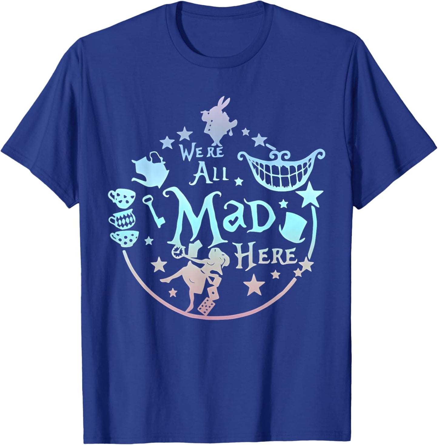 We're All Mad Here Vintage Adventures Vacation Funny Holiday T-Shirt - T-Shirt | Royal