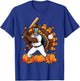Turkey Playing Baseball Thanksgiving Baseball Player Boy Men T-Shirt - T-Shirt | Royal
