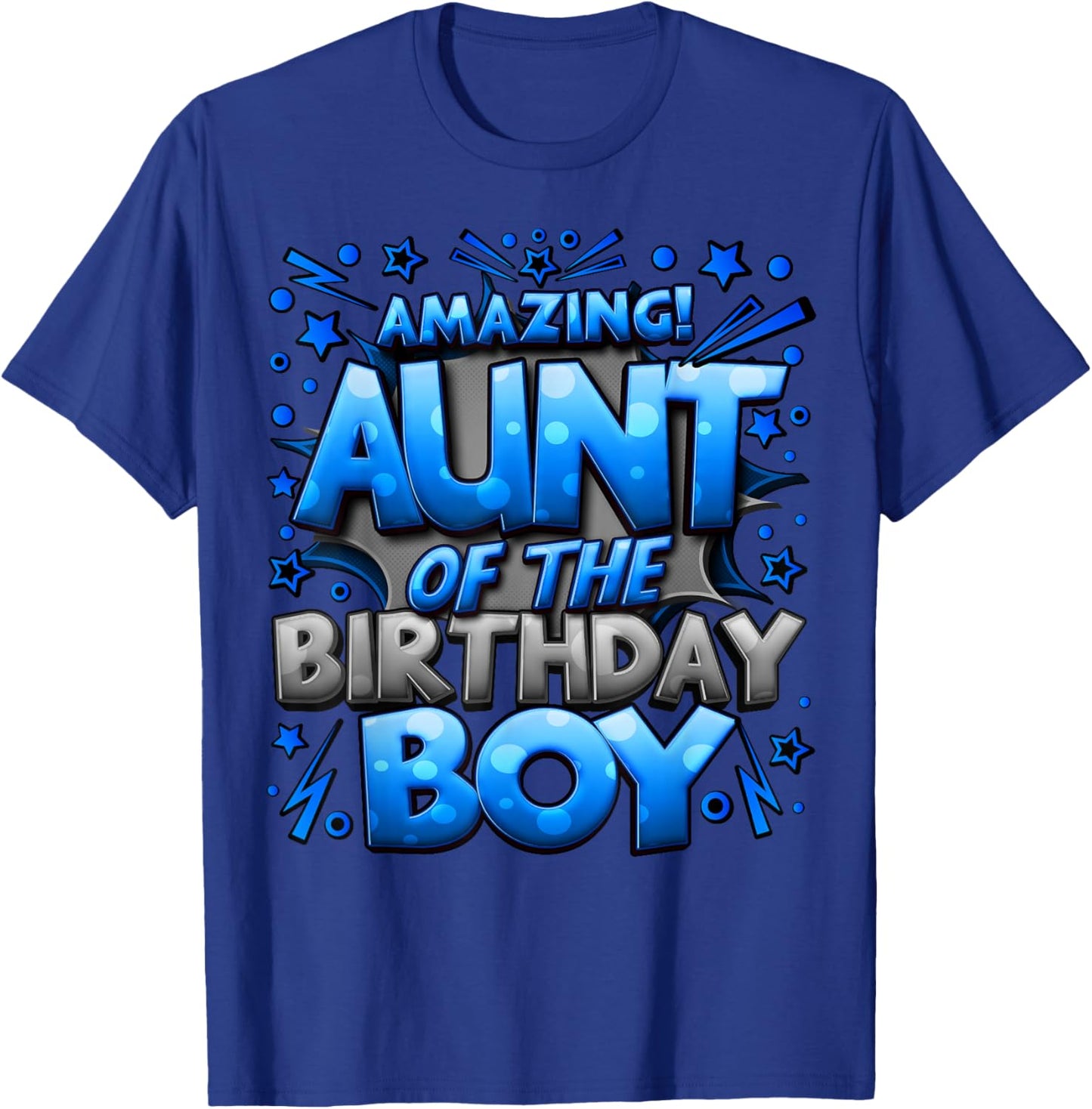 Aunt of the Birthday Boy Matching Family Of Boy Party T-Shirt - T-Shirt | Royal