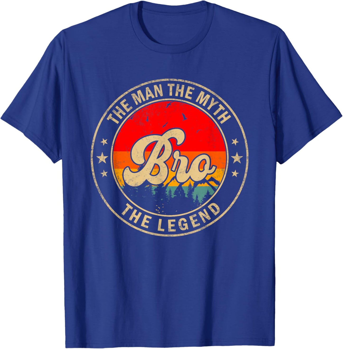 Bro the Man the Myth the Legend Father's Day for Grandpa T-Shirt - T-Shirt | Royal