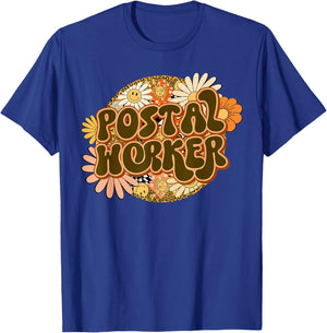 Women Postal Worker Mail Delivery Service Post Office Lady T-Shirt - T-Shirt | Royal