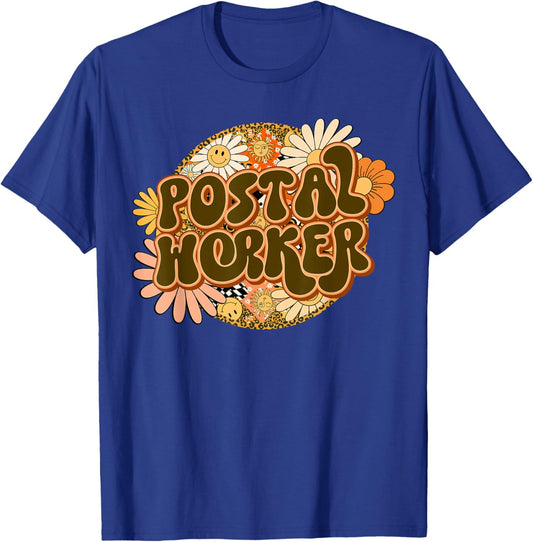 Women Postal Worker Mail Delivery Service Post Office Lady T-Shirt - T-Shirt | Royal