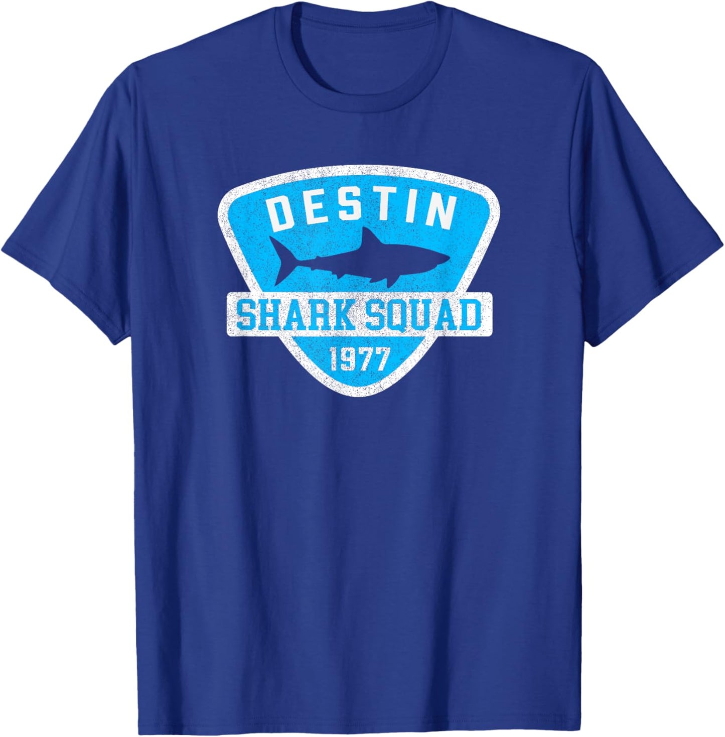 Destin Florida Shark Souvenir Boys Vintage Beach Kids Retro T-Shirt - T-Shirt | Royal