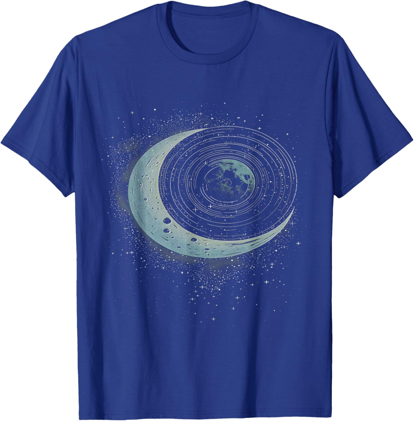 Vinyl Record Moon T-Shirt - T-Shirt | Royal