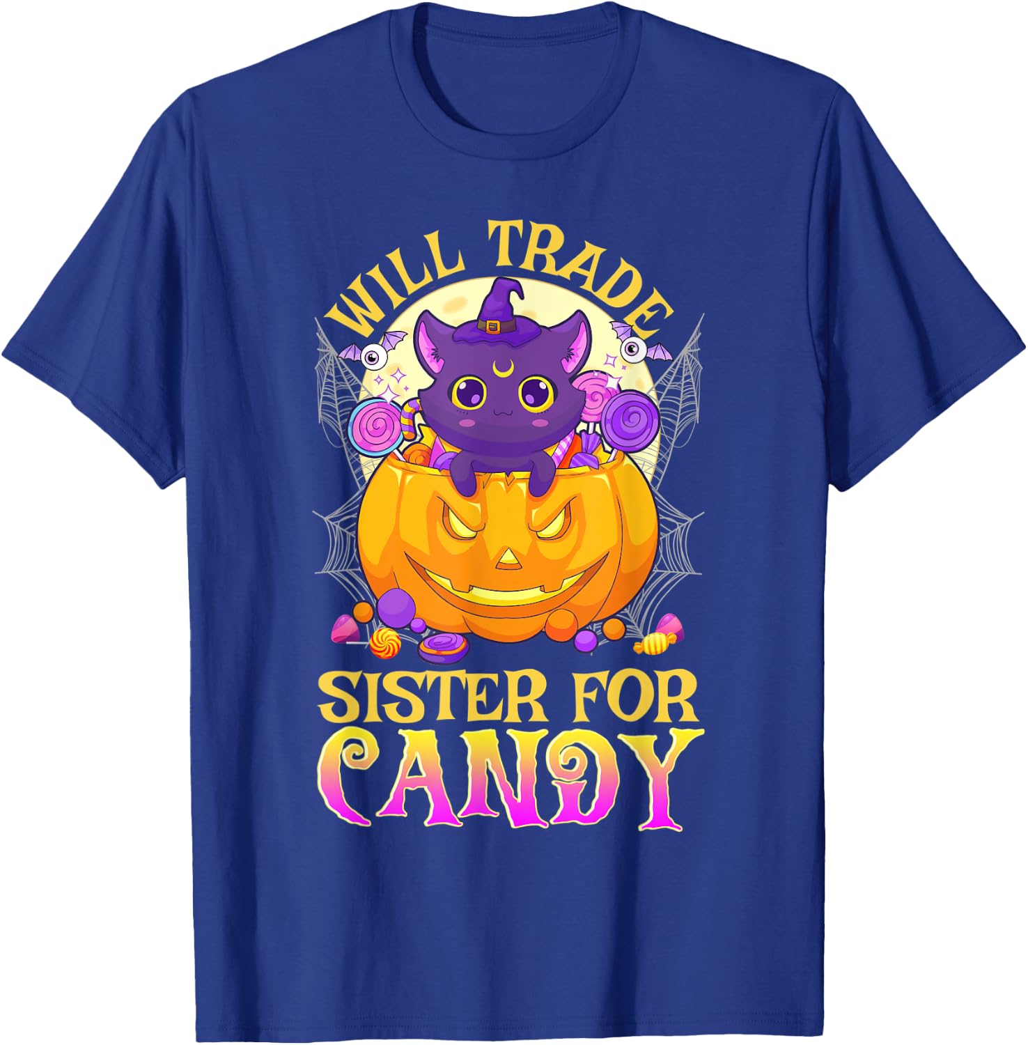 Will Trade Sister For Candy Cute Halloween T-Shirt - T-Shirt | Royal