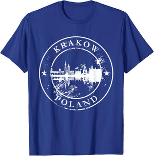 Poland Krakow Home State I Love Vintage T-Shirt - T-Shirt | Royal