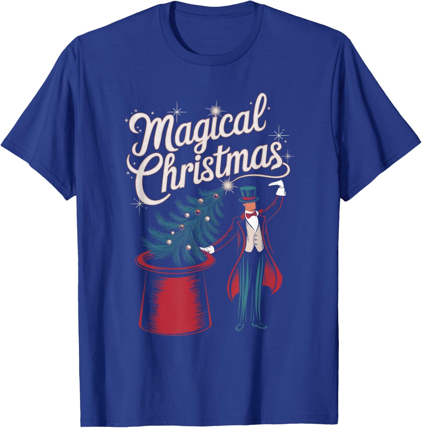 Magical Christmas Funny Xmas Holiday Celebration Magic Tree T-Shirt - T-Shirt | Royal