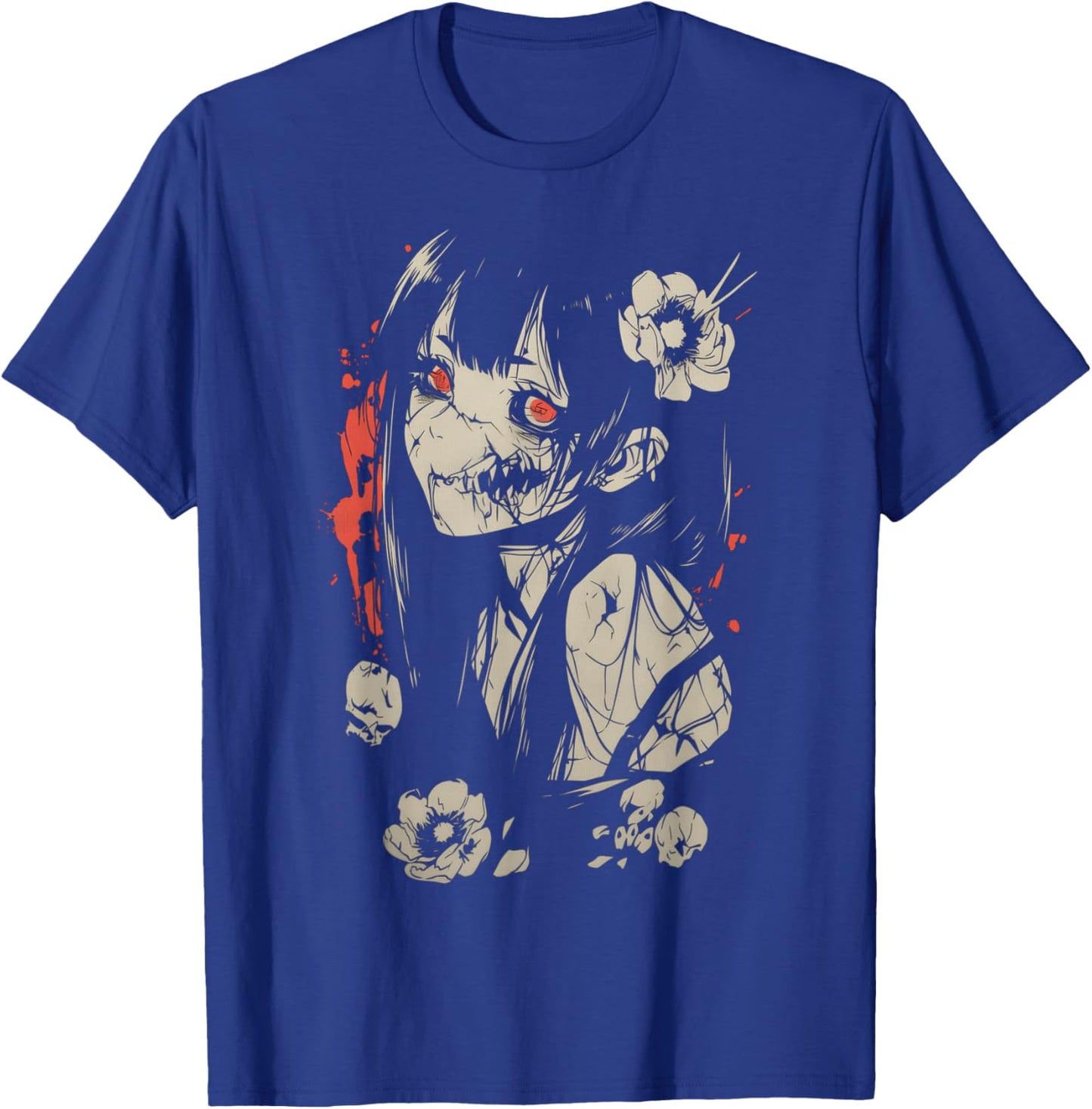 Horror Anime Manga | Japan Japanese Creepy Kawaii Goth T-Shirt - T-Shirt | Royal