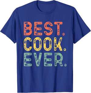 Best Cook Ever Cooking Vintage Retro Gift Christmas T-Shirt - T-Shirt | Royal