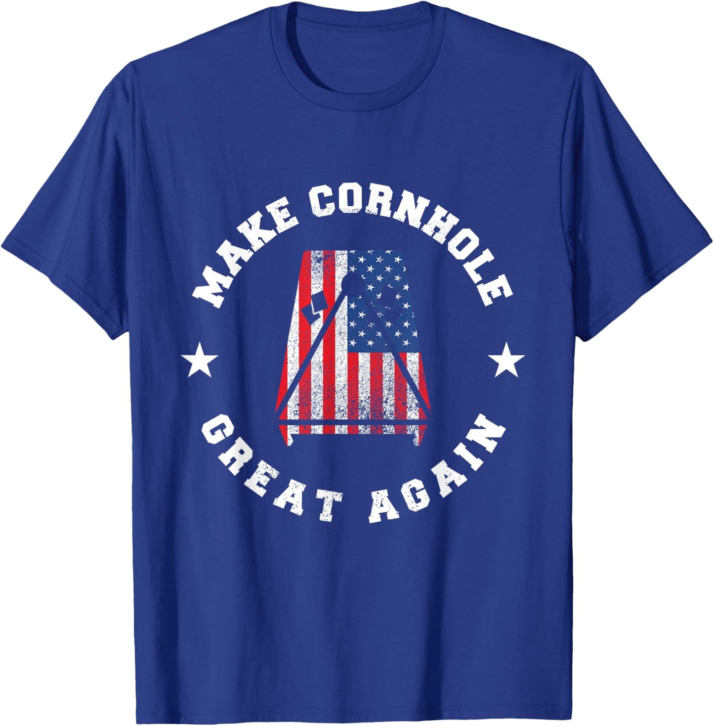 Make Cornhole Great Again Funny USA Gift | Bags toss T-Shirt - T-Shirt | Royal