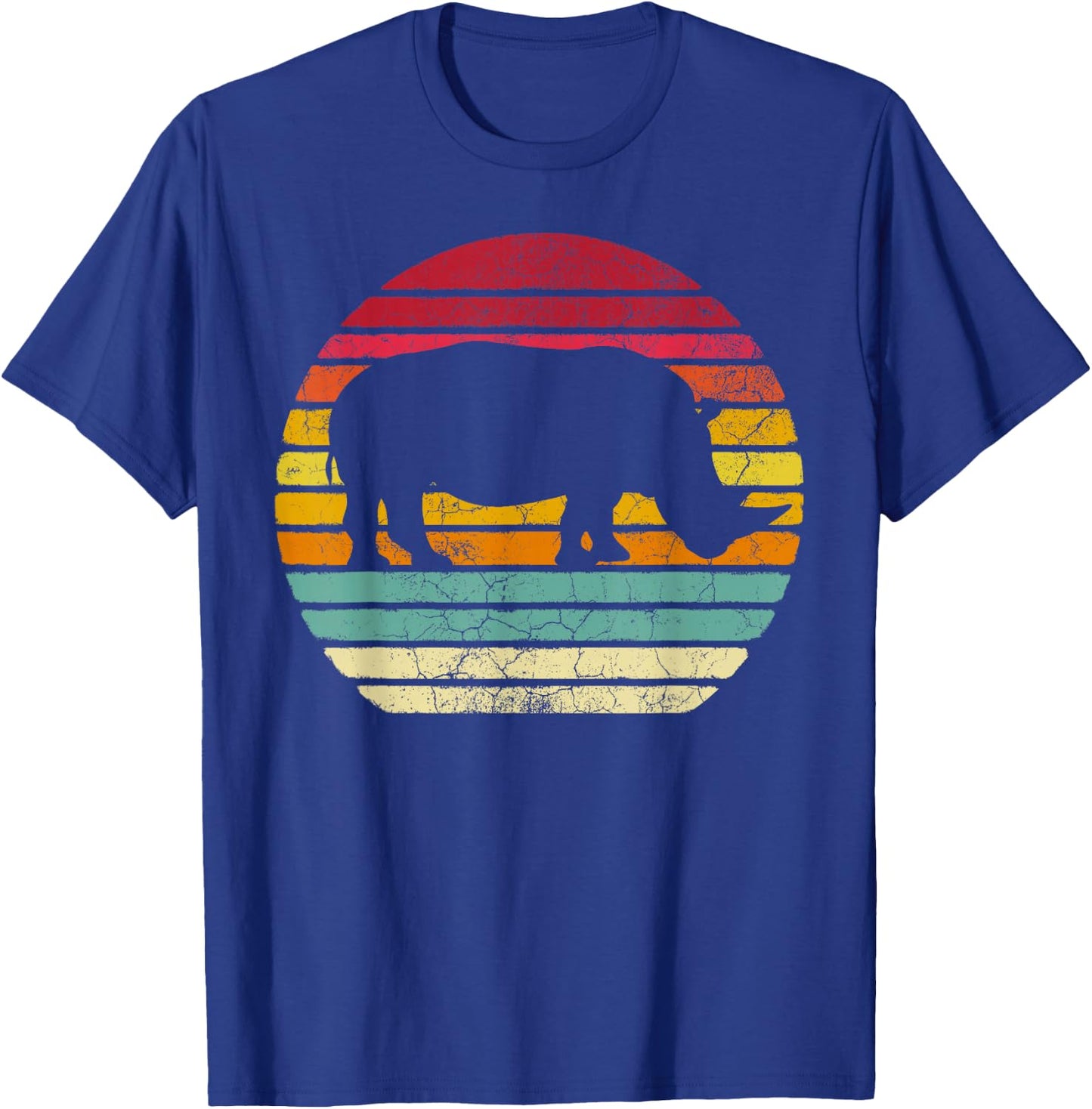 Rhinoceros Rhino Retro Style Vintage Men Women Classic Gift T-Shirt - T-Shirt | Royal
