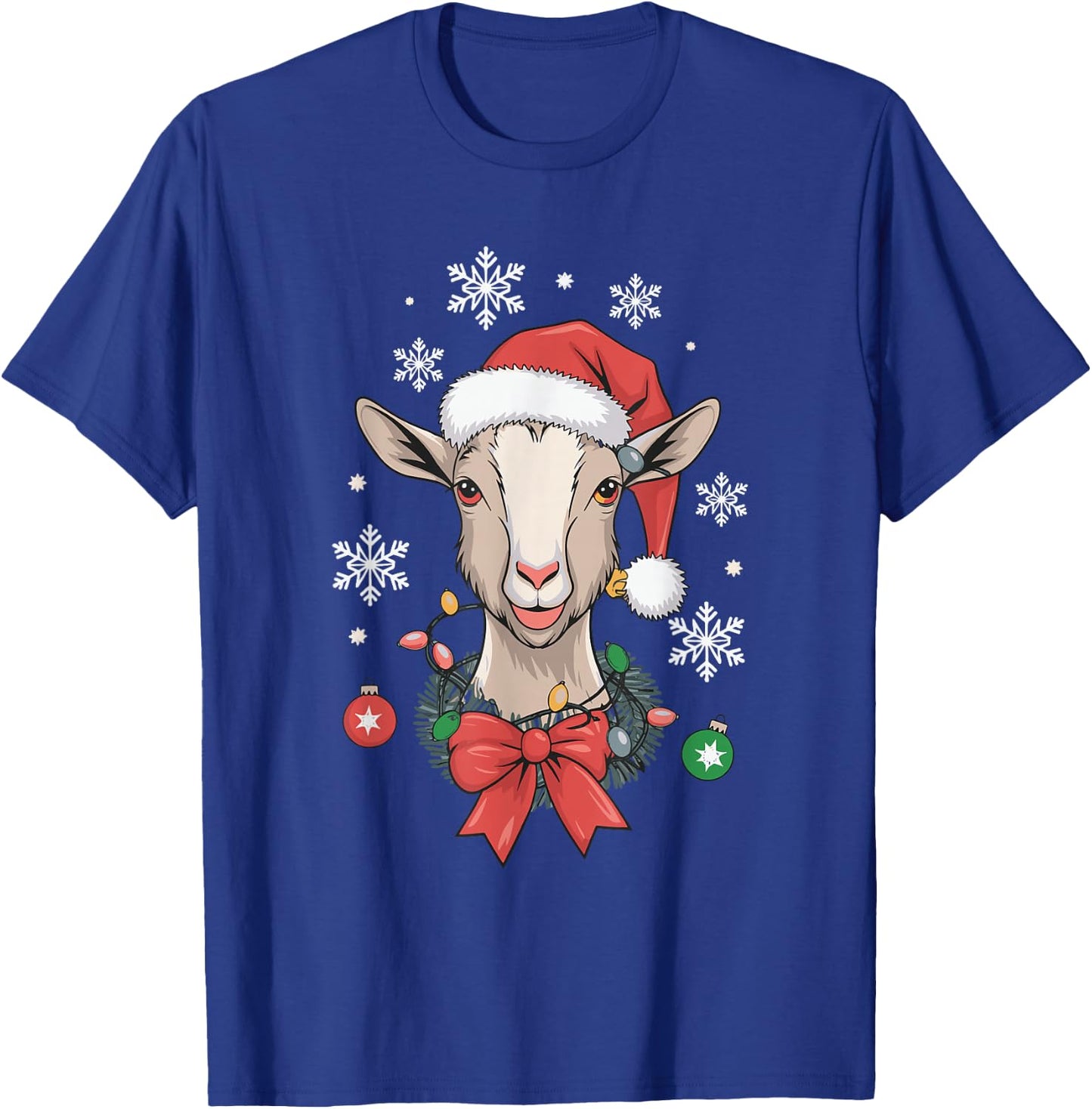 Goat Christmas T-Shirt - T-Shirt | Royal