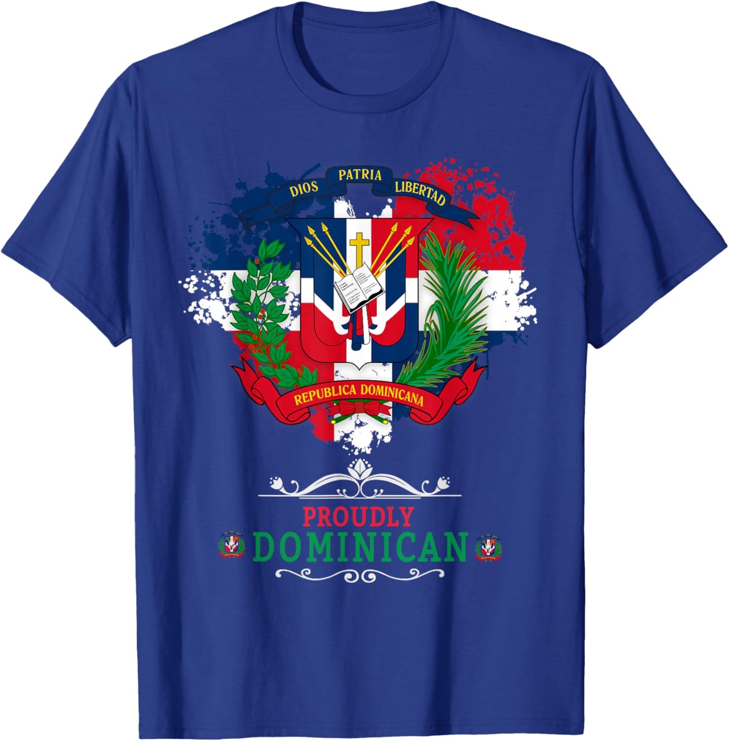Coat of Arms Republica Dominicana For Kids & Dominican Flag T-Shirt - T-Shirt | Royal