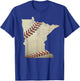 Generic MINNESOTA Baseball State Map Softball Love MN USA T-Shirt - T-Shirt | Royal