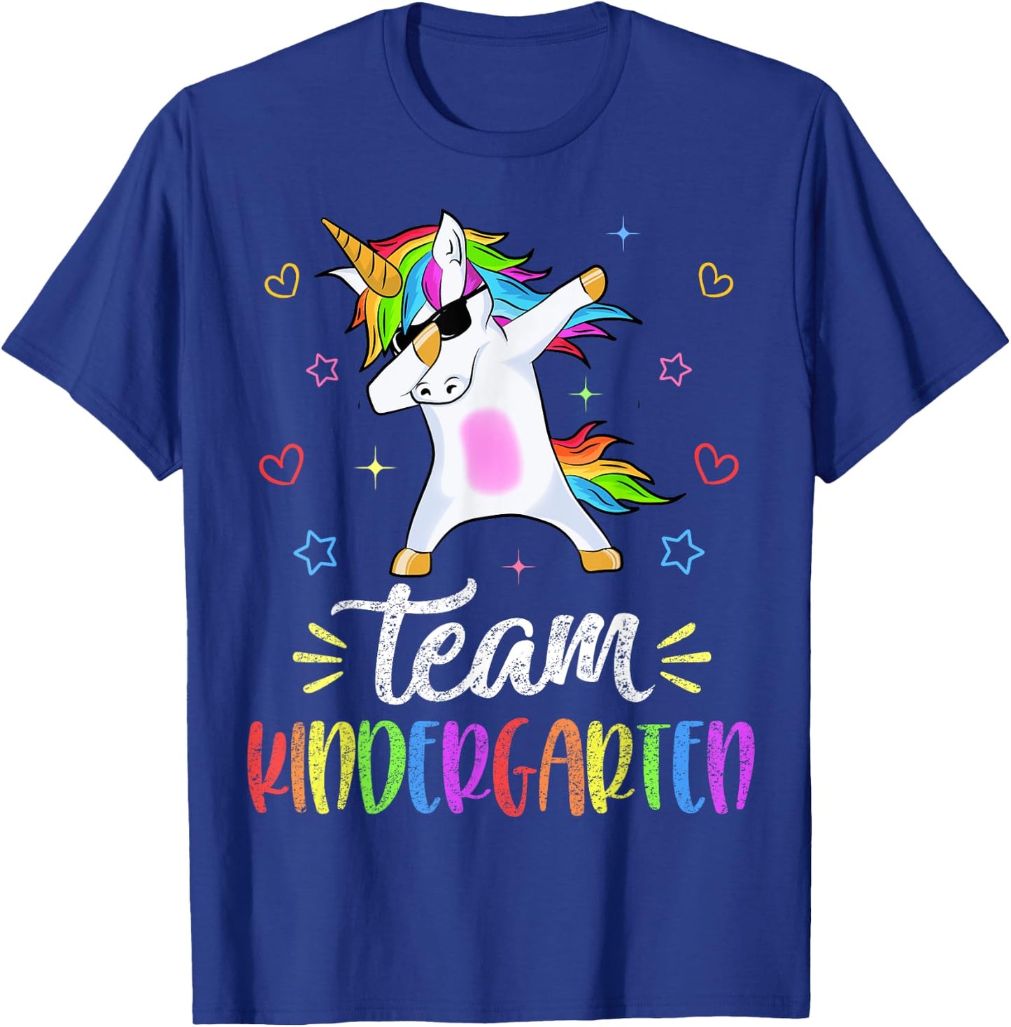 Team Kindergarten Unicorn Dab Teacher Back To School Gift T-Shirt - T-Shirt | Royal