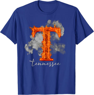 Tennessee TN Orange Print Design, Tennessee Lovers Outfits T-Shirt - T-Shirt | Royal
