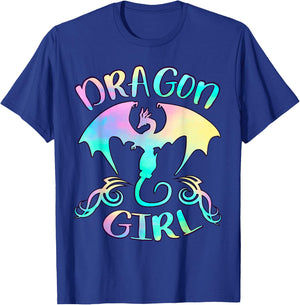 Dragon Girl Just a girl Who Loves Dragons Lover Themed T-Shirt - T-Shirt | Royal