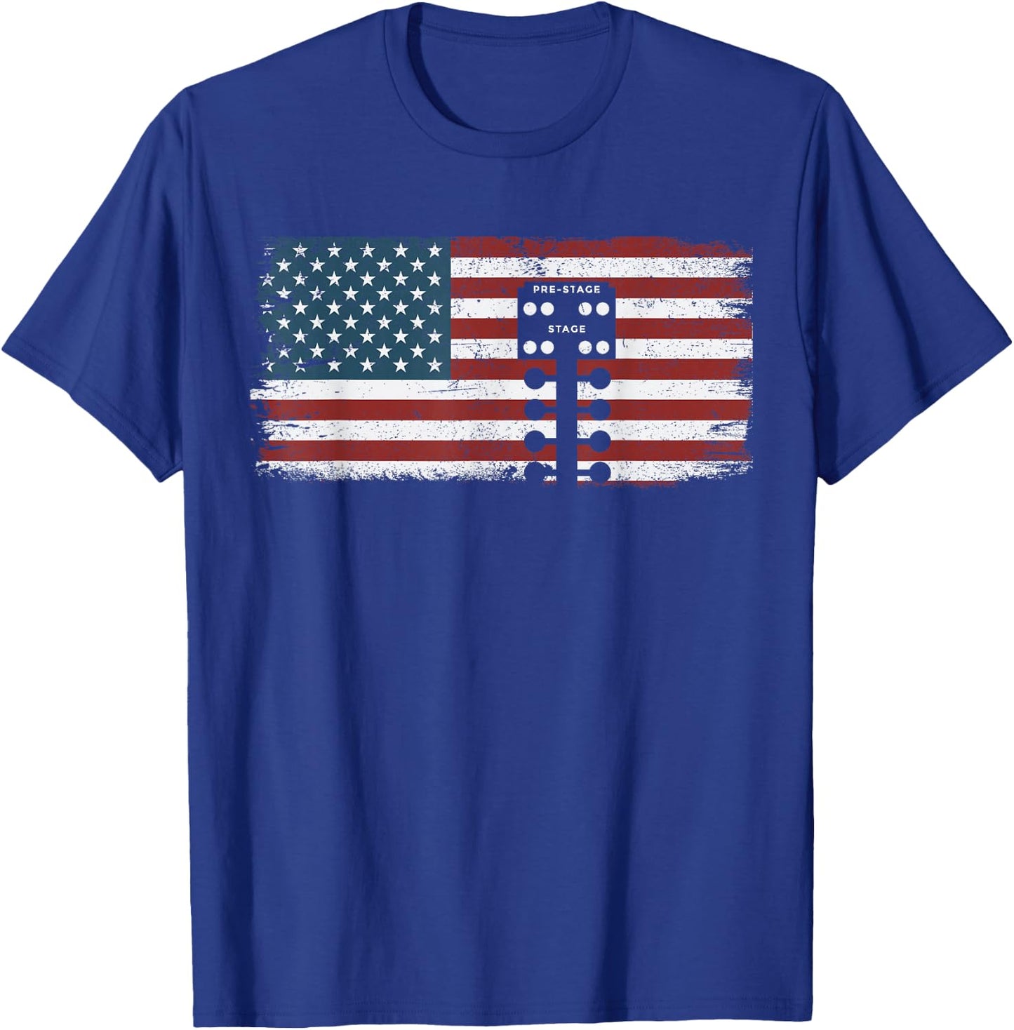 Drag Racing Race Car American Flag Vintage T-Shirt - T-Shirt | Royal