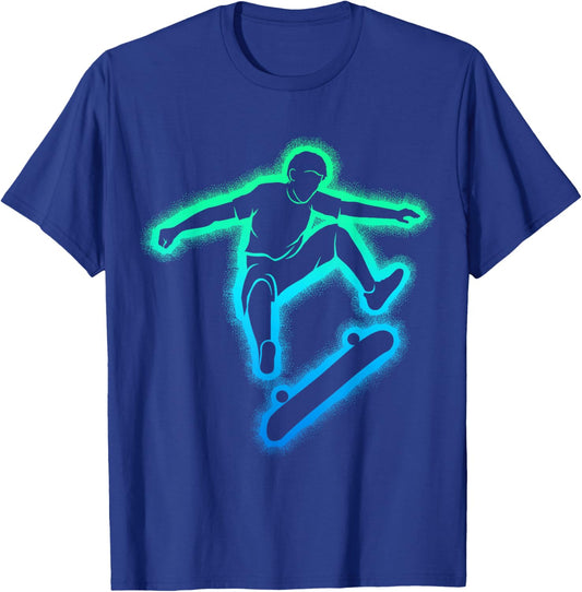 Skateboard Skateboarder Skater Boys Children T-Shirt - T-Shirt | Royal