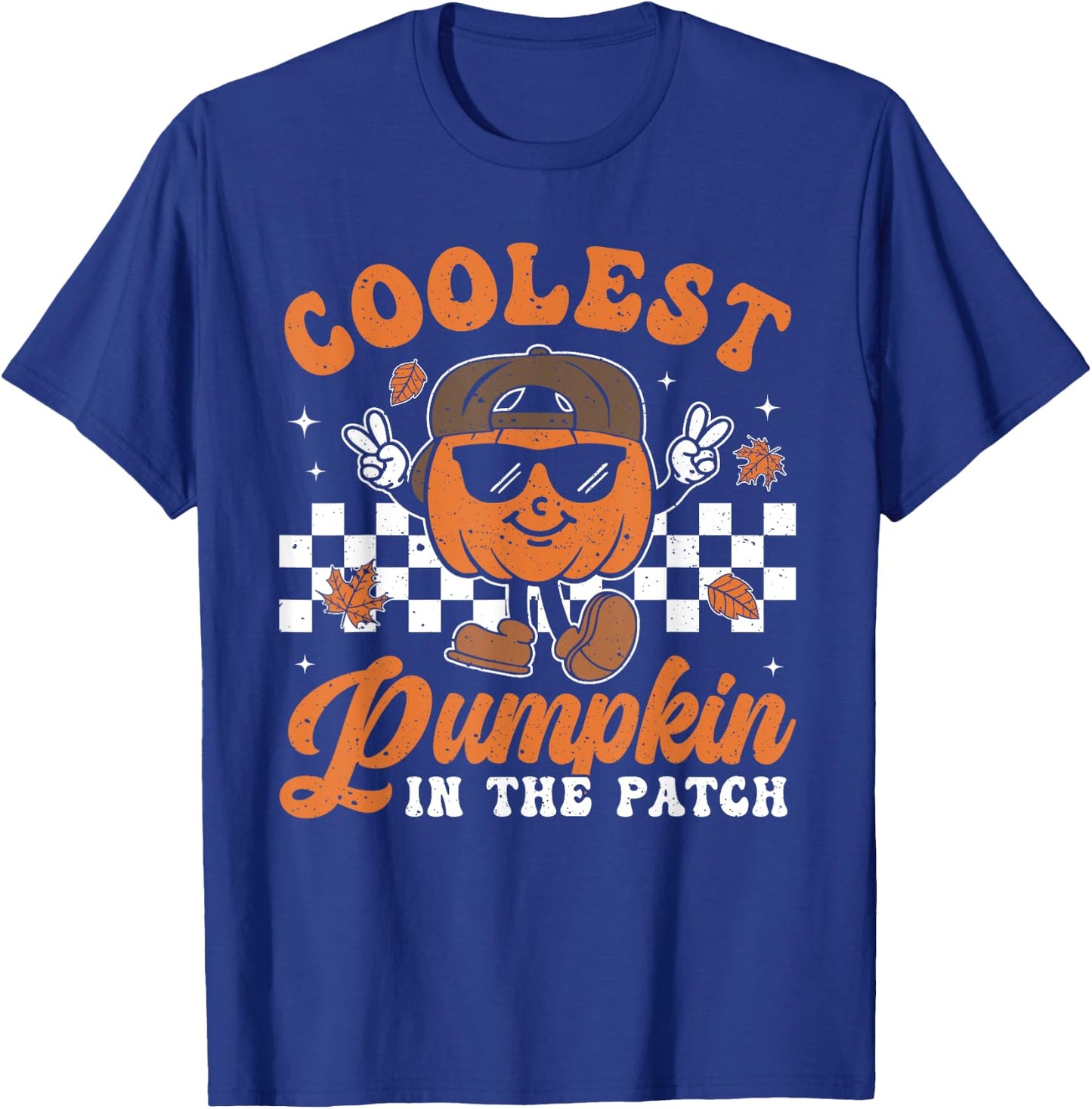 Coolest Pumpkin In The Patch Halloween Boys Girls Teens Kids T-Shirt - T-Shirt | Royal