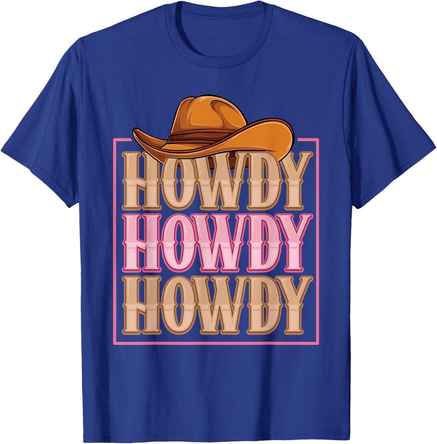 Howdy Cowgirl Western Country Rodeo Southern Girls T-Shirt - T-Shirt | Royal