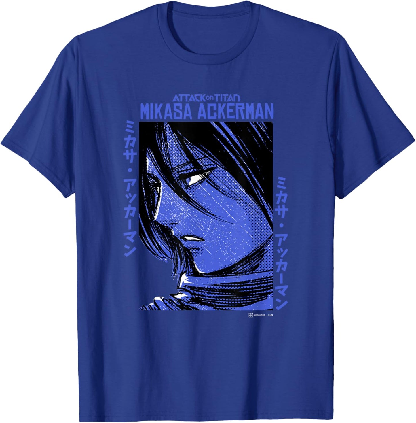 Attack on Titan Mikasa Ackerman Japanese Manga Face Portrait T-Shirt - T-Shirt | Royal