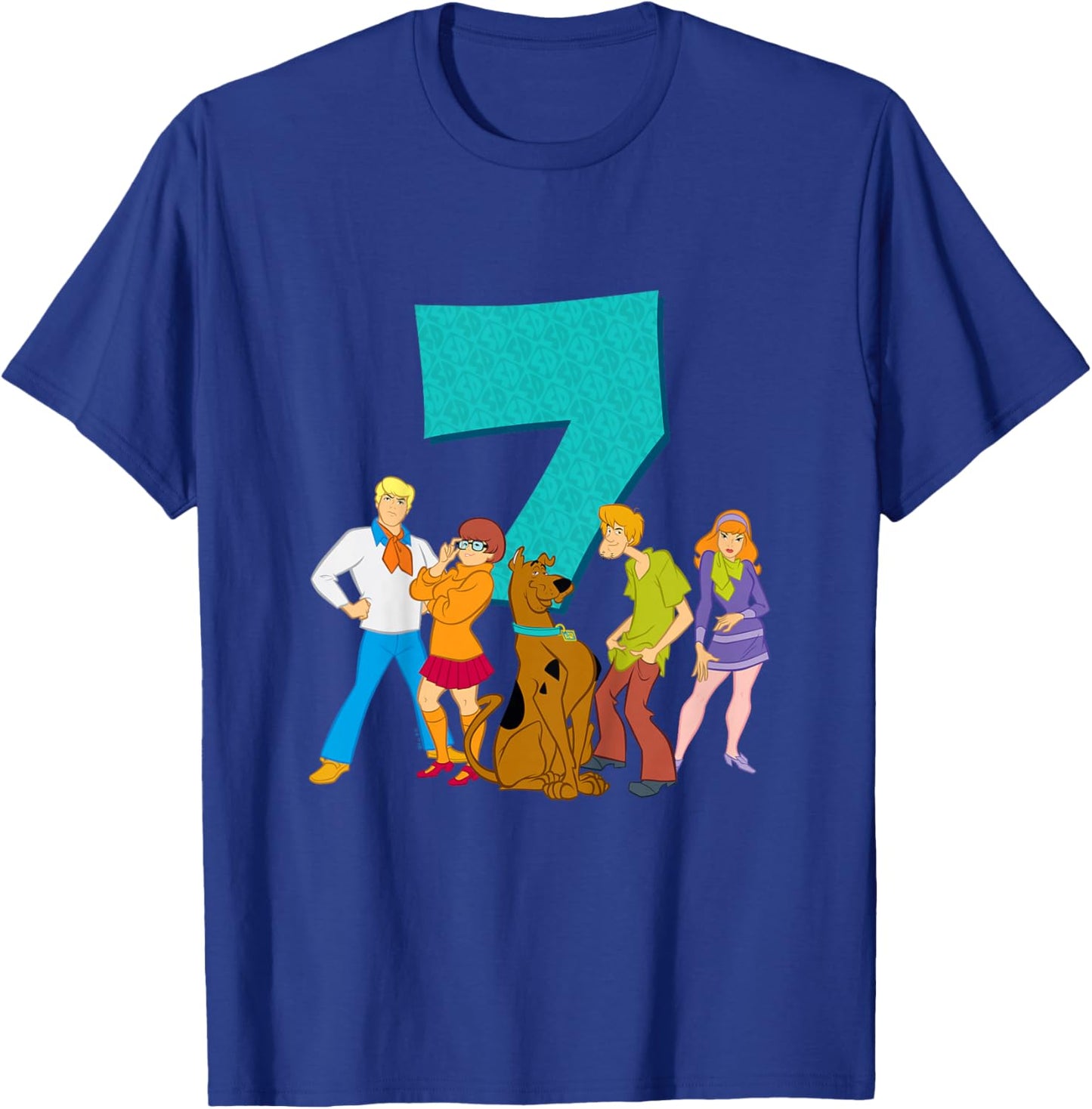 Kids Scooby-Doo 7th Birthday This Meddling Kid is 7 T-Shirt - T-Shirt | Royal