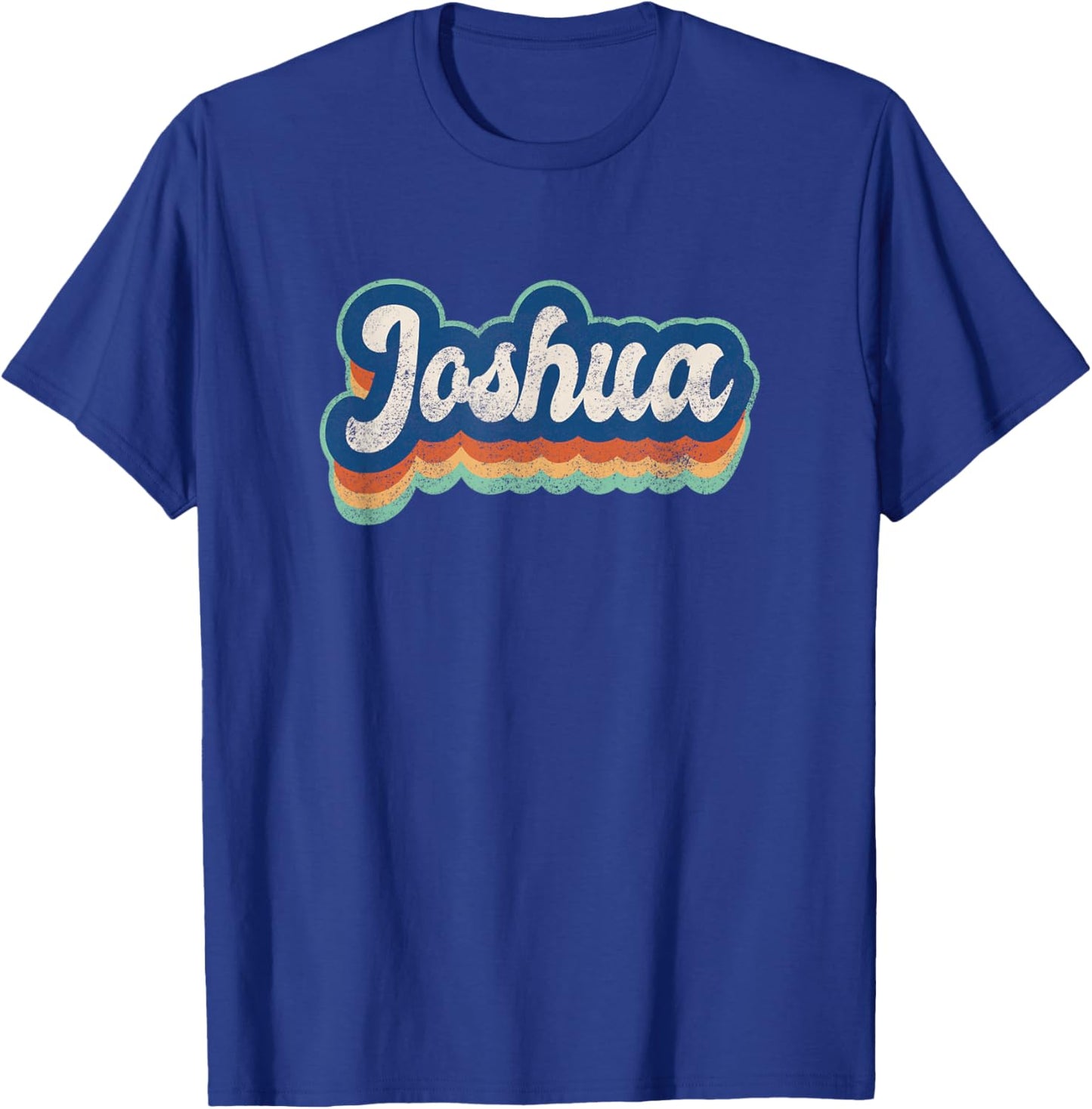 Joshua First Name Boy Vintage Style 70s 80s Personalized T-Shirt - T-Shirt | Royal