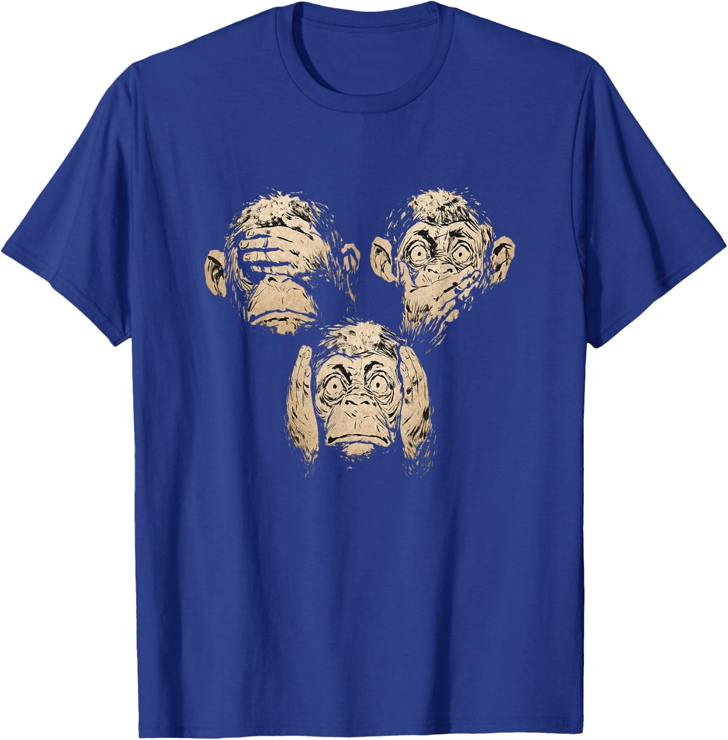 Funnyy, See No Evil Hear No Evil Speak No Evil T-Shirt - T-Shirt | Royal