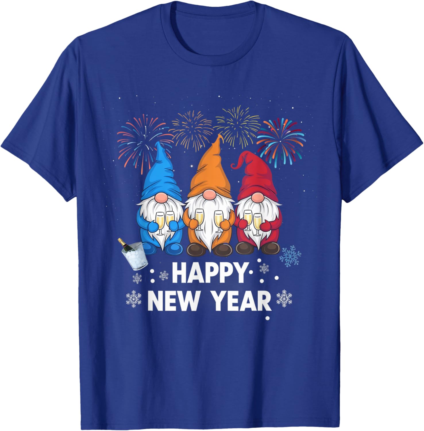 Happy New Years Eve Party Gnomes Matching Family Outfit T-Shirt - T-Shirt | Royal