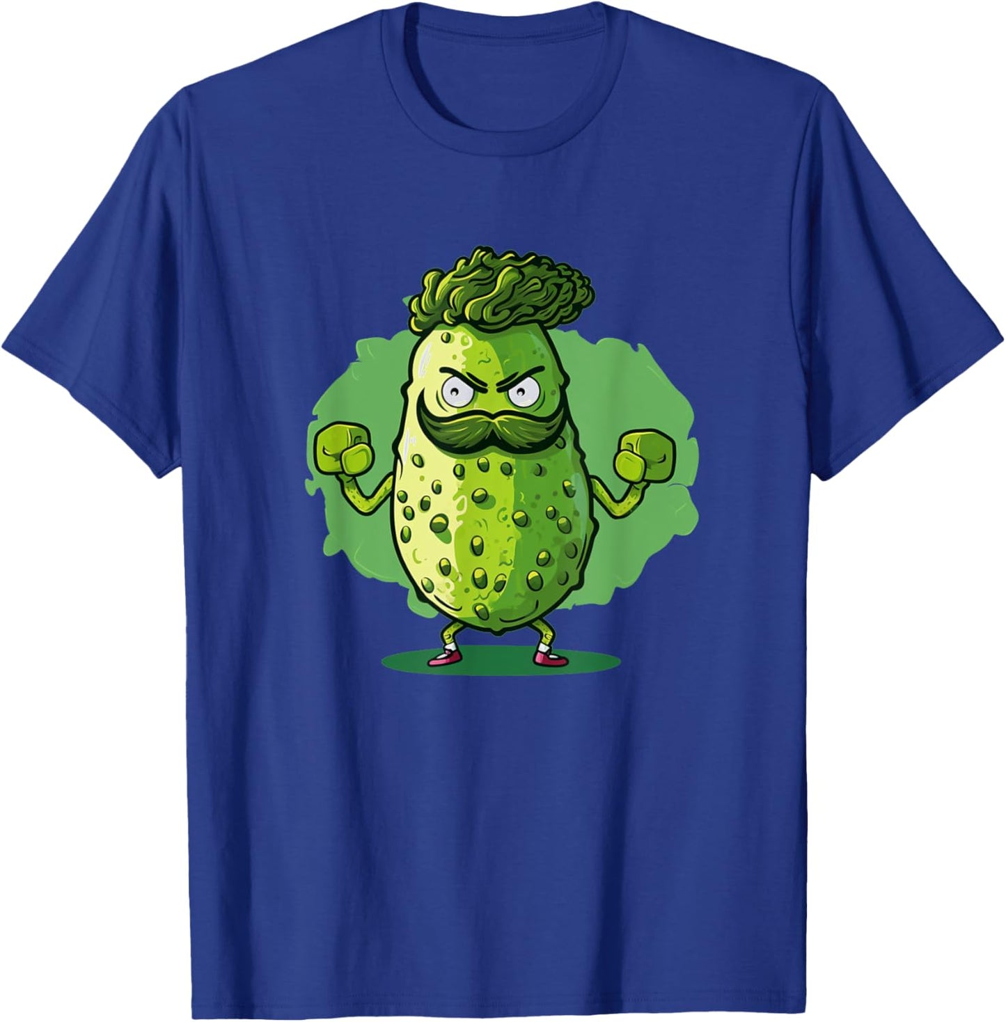 Funny looking pickle outfit with muscle for gym fans T-Shirt - T-Shirt | Royal