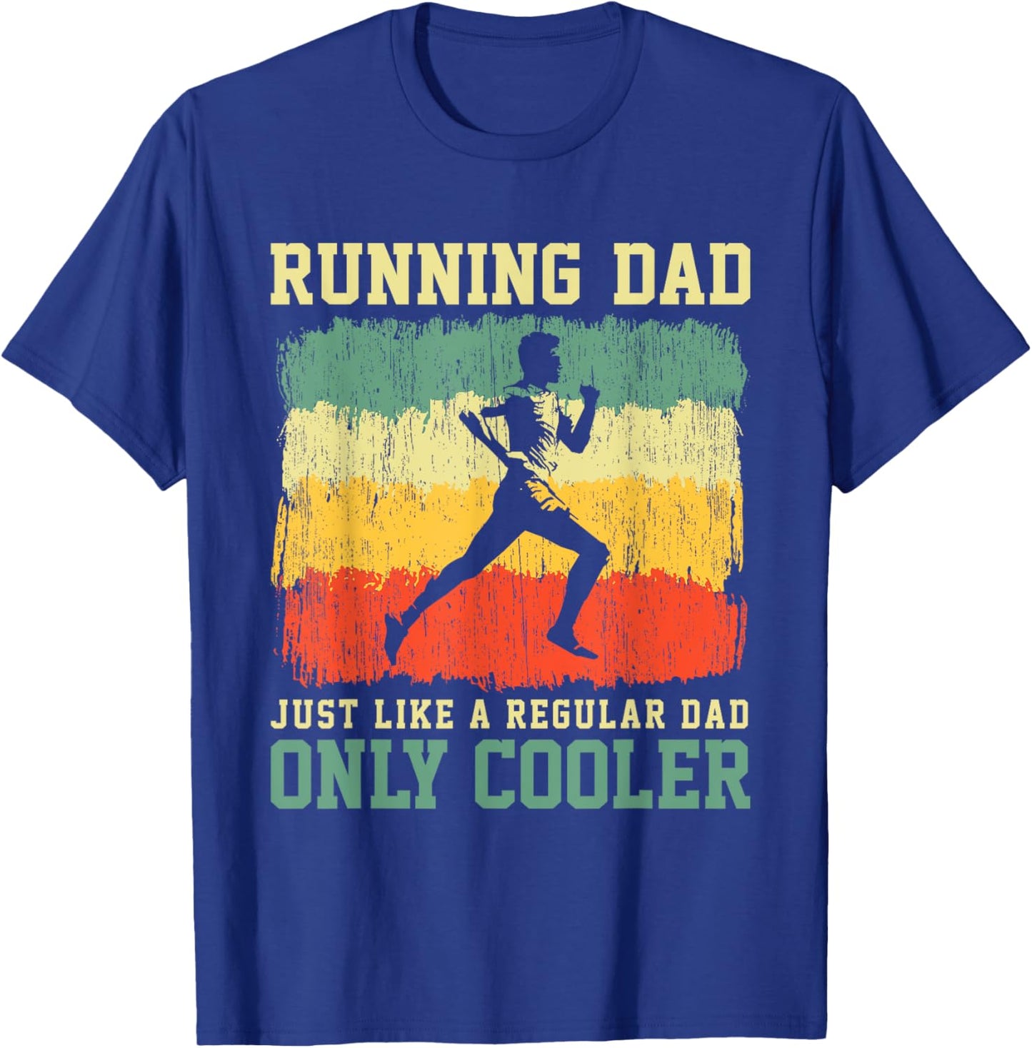 Retro Running Dad Funny Runner Marathon Athlete Humor Outfit T-Shirt - T-Shirt | Royal
