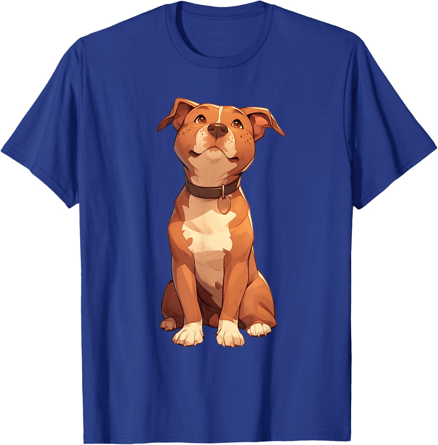 Pitbull Cartoon Dog Lover Pitty Puppy Owner Walker Trainer Men Women Girls Kids T-Shirt - T-Shirt | Royal