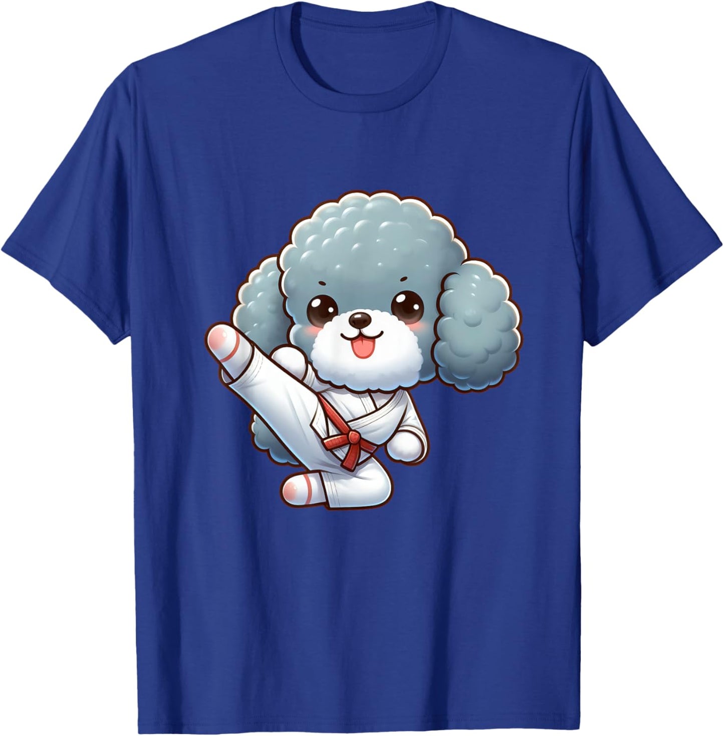 Cute Poodle Karate Dog Martial Arts T-Shirt - T-Shirt | Royal