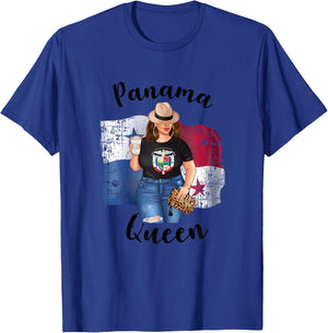 Cute Panamanian Queen Loves Coffee Mom Queen Panama Reina T-Shirt - T-Shirt | Royal