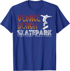 Venice Beach California Skatepark, Skateboard T-Shirt - T-Shirt | Royal