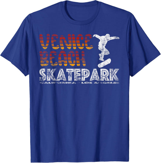 Venice Beach California Skatepark, Skateboard T-Shirt - T-Shirt | Royal