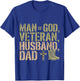 Man Of God Veteran Husband Dad Christian Jesus Camouflage T-Shirt - T-Shirt | Royal