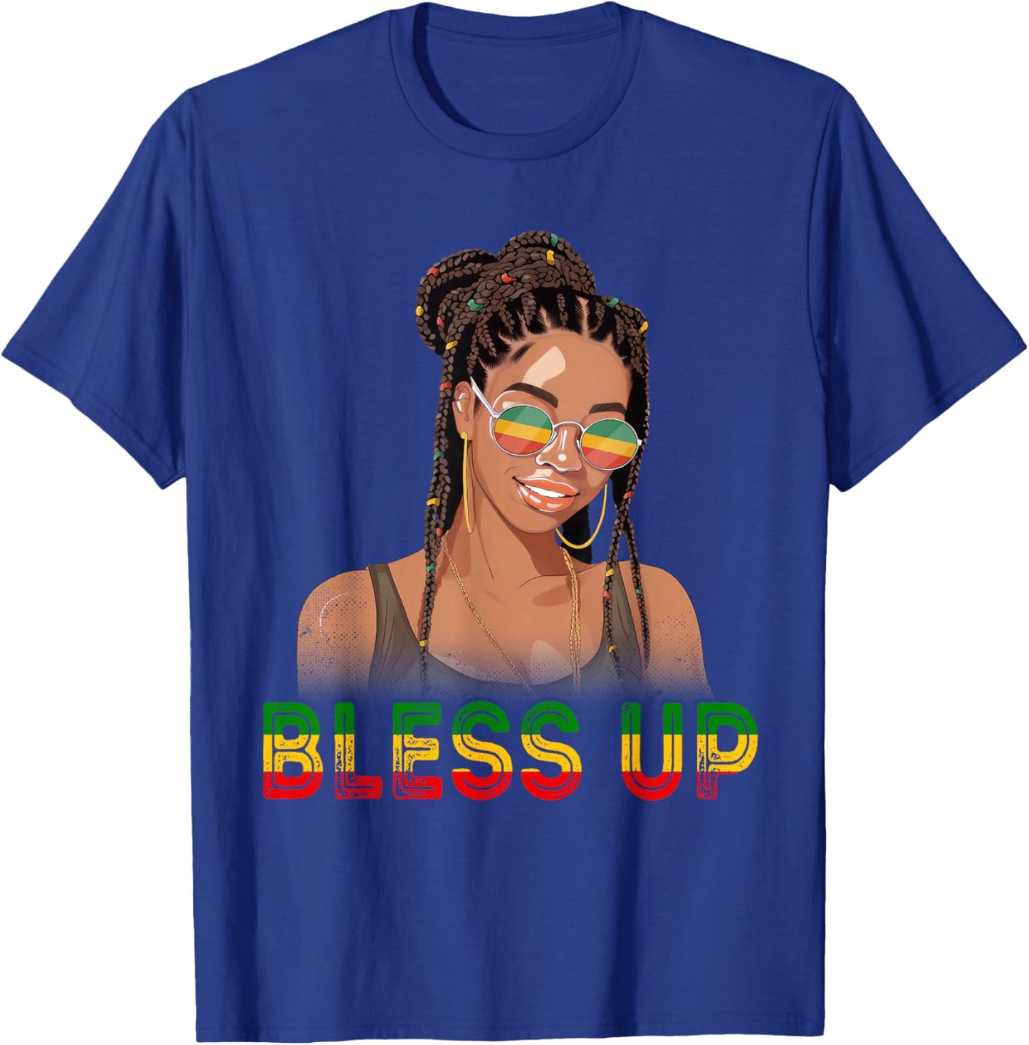 Rasta Reggae Rastafari Bless Up Rastafarian Reggae Lover T-Shirt - T-Shirt | Royal