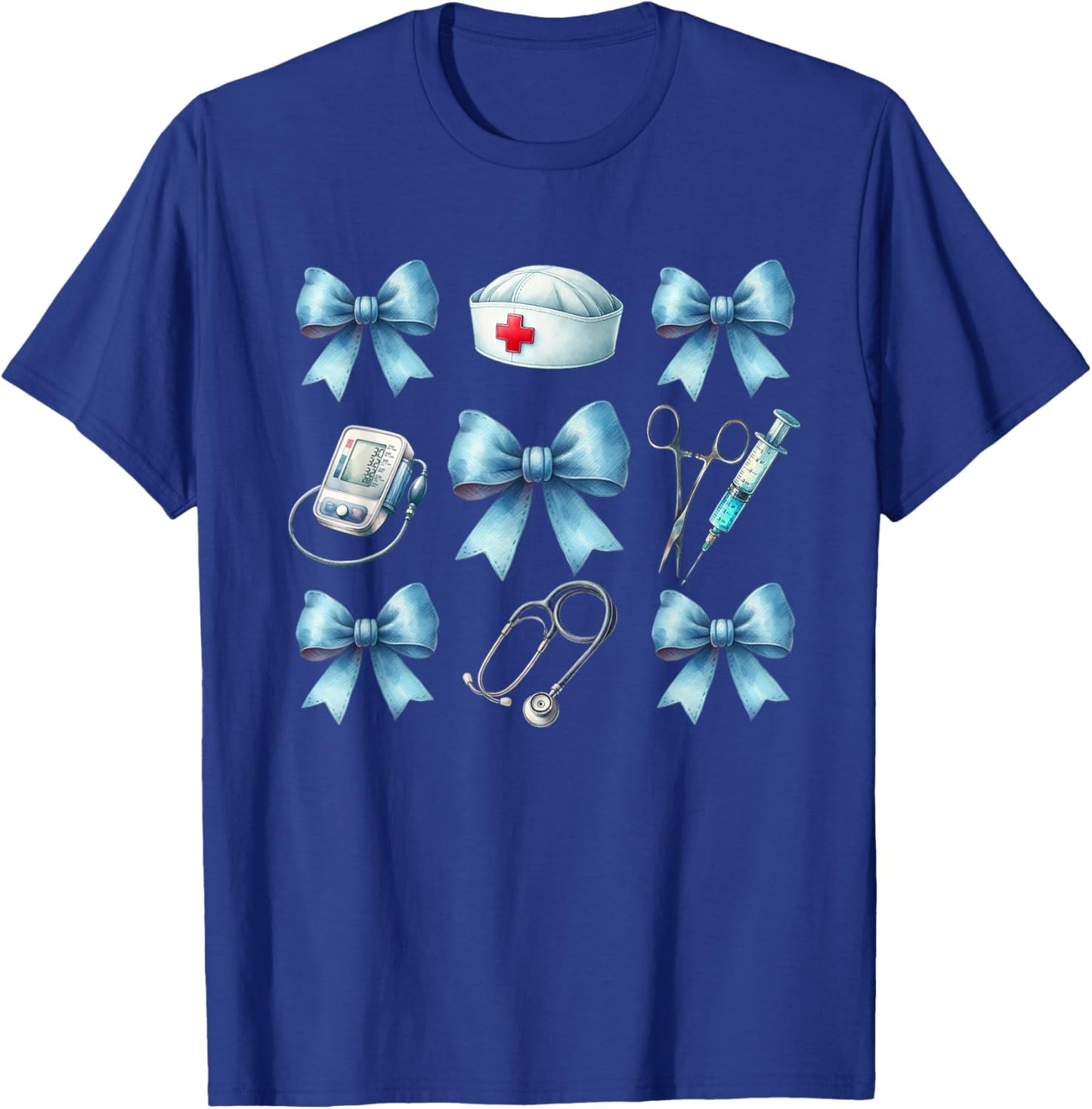 Nurse With Bow T-Shirt - T-Shirt | Royal