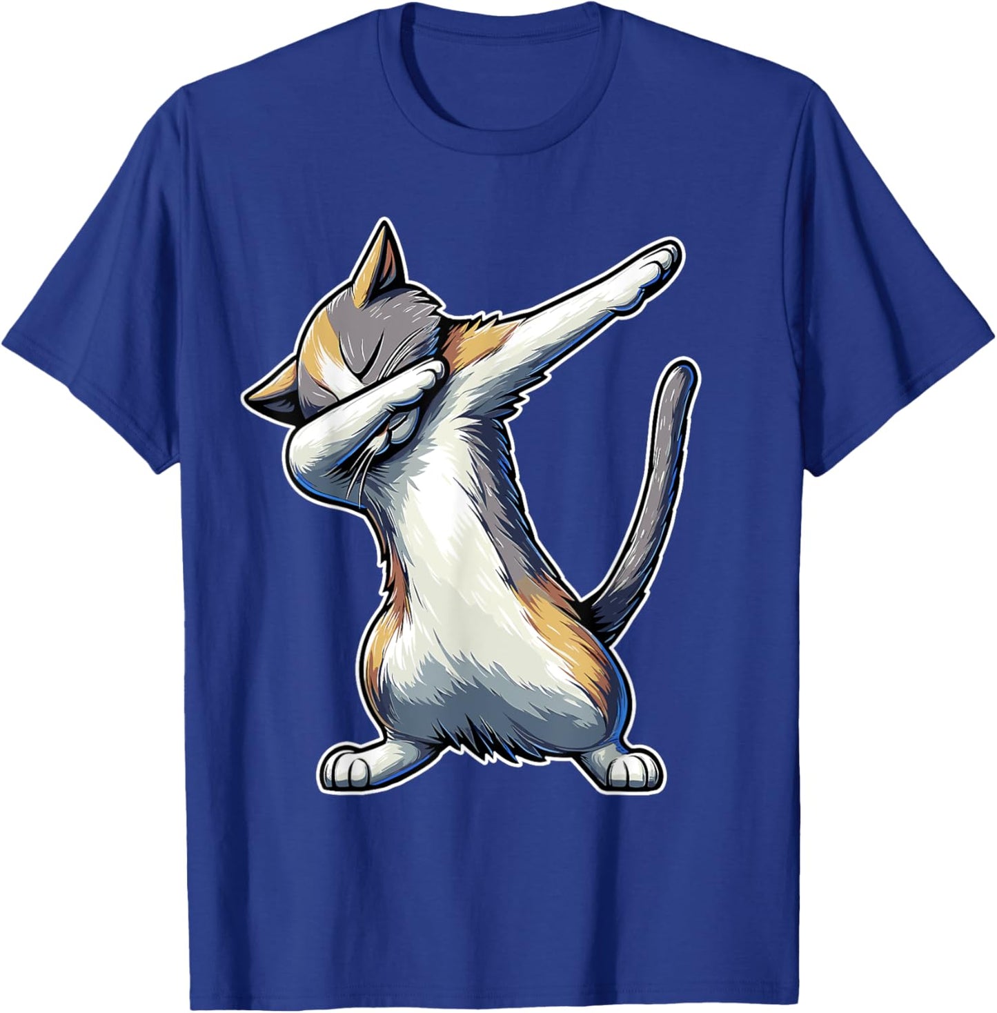 Dabbing Cat Funny Meme Cool Dab Pose Dance Move Feline Lover Men Women Kids T-Shirt - T-Shirt | Royal