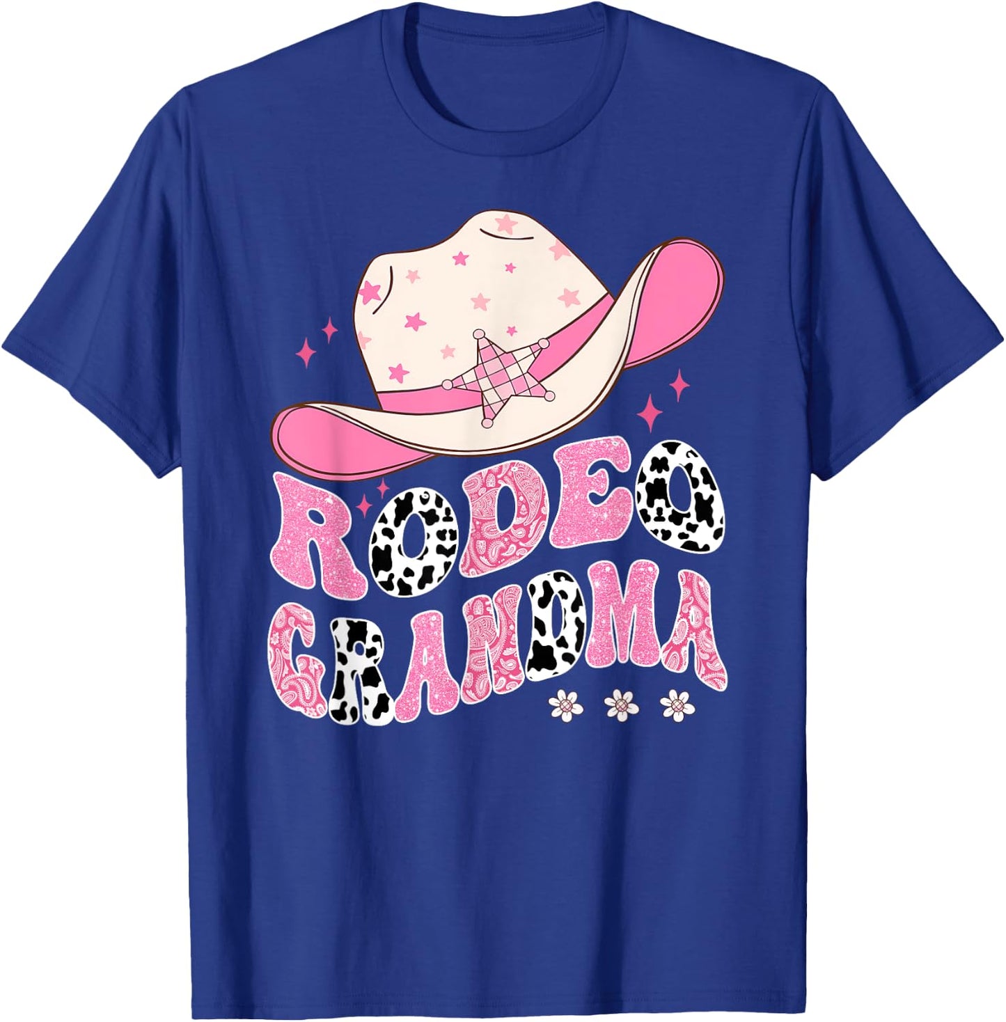 Rodeo Grandma Pink CowGirl 1St Birthday Family Matching T-Shirt - T-Shirt | Royal