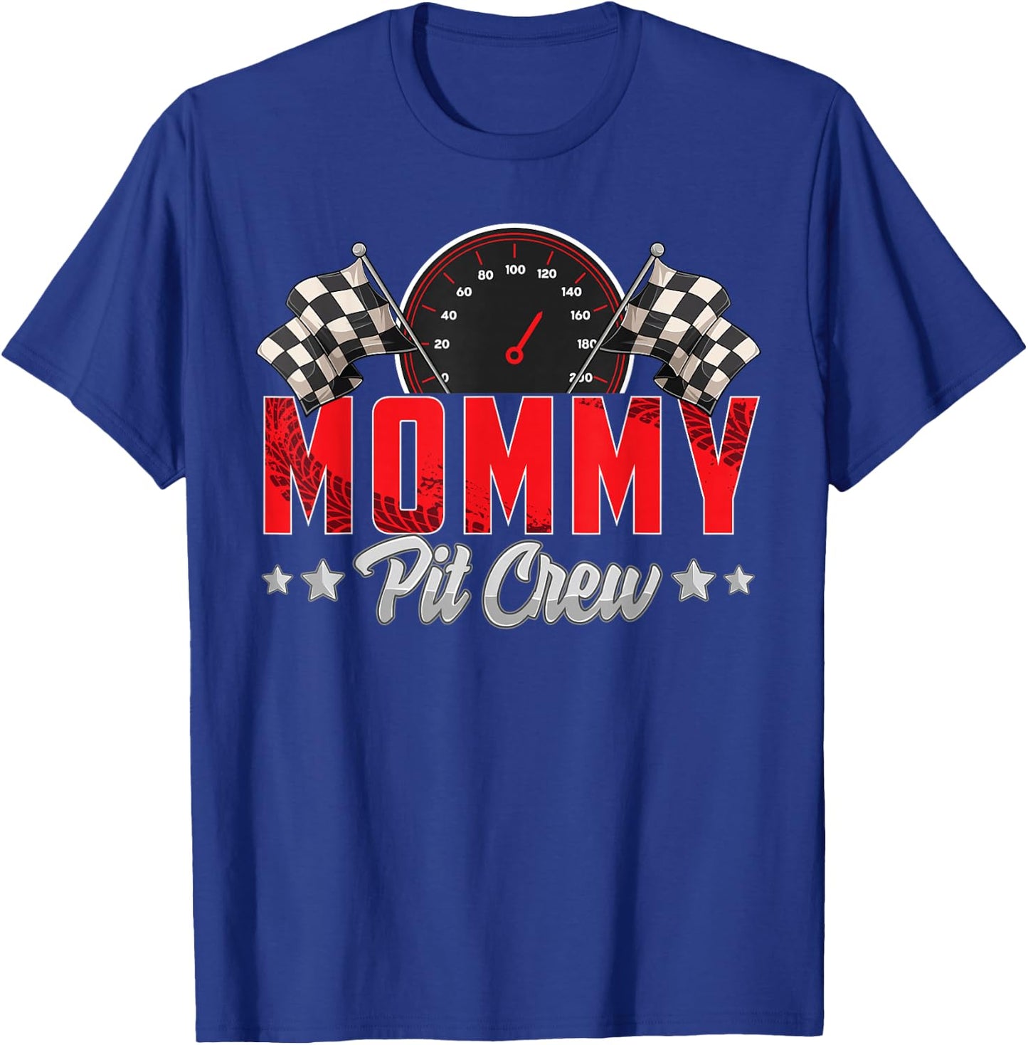 Race Car Birthday Party Racing Family Mommy Pit Crew Small T-Shirt - T-Shirt | Royal