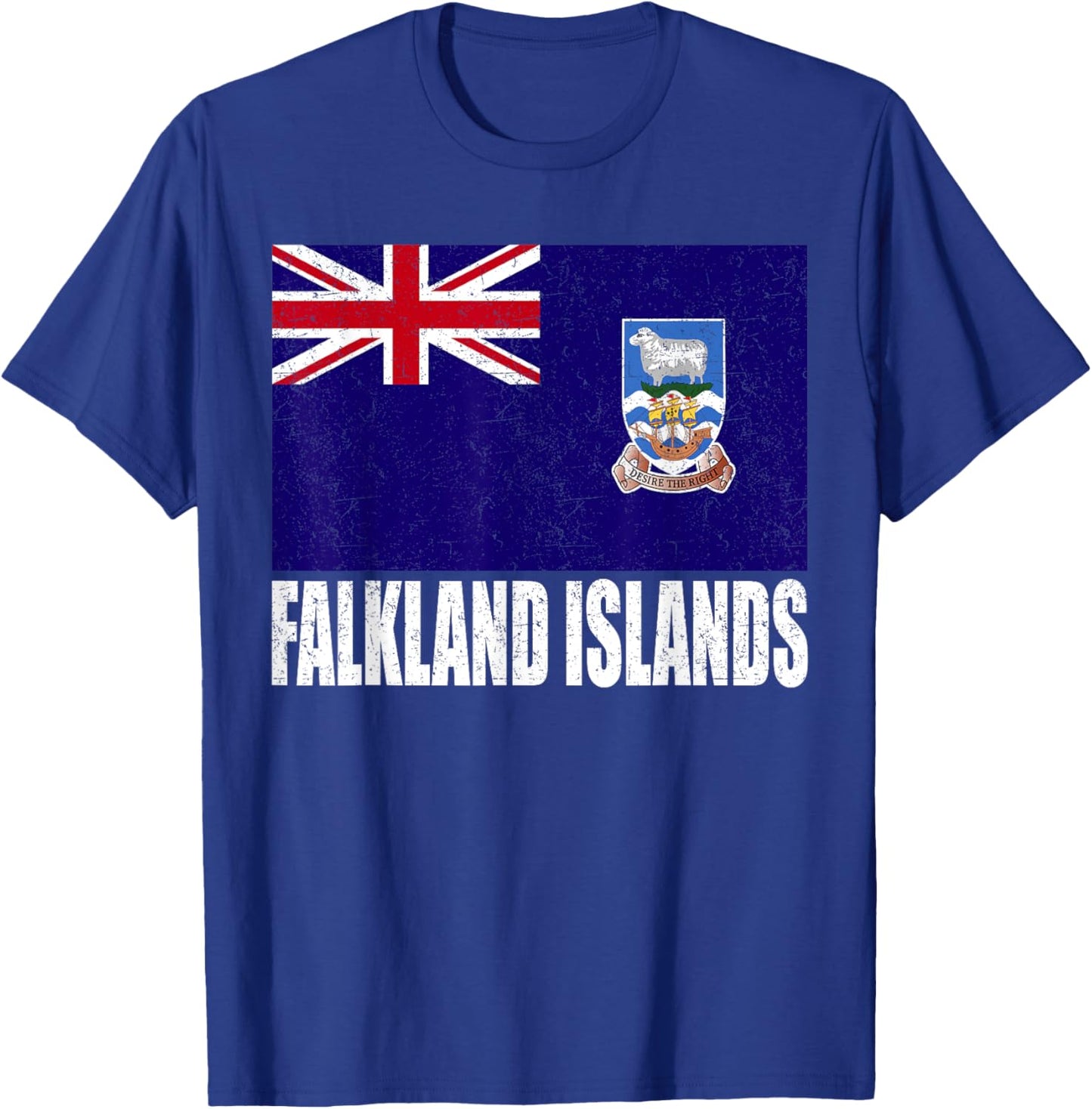 Falklandinseln Flagge Grunge Vintage Souvenir Falkland T-Shirt - T-Shirt | Royal