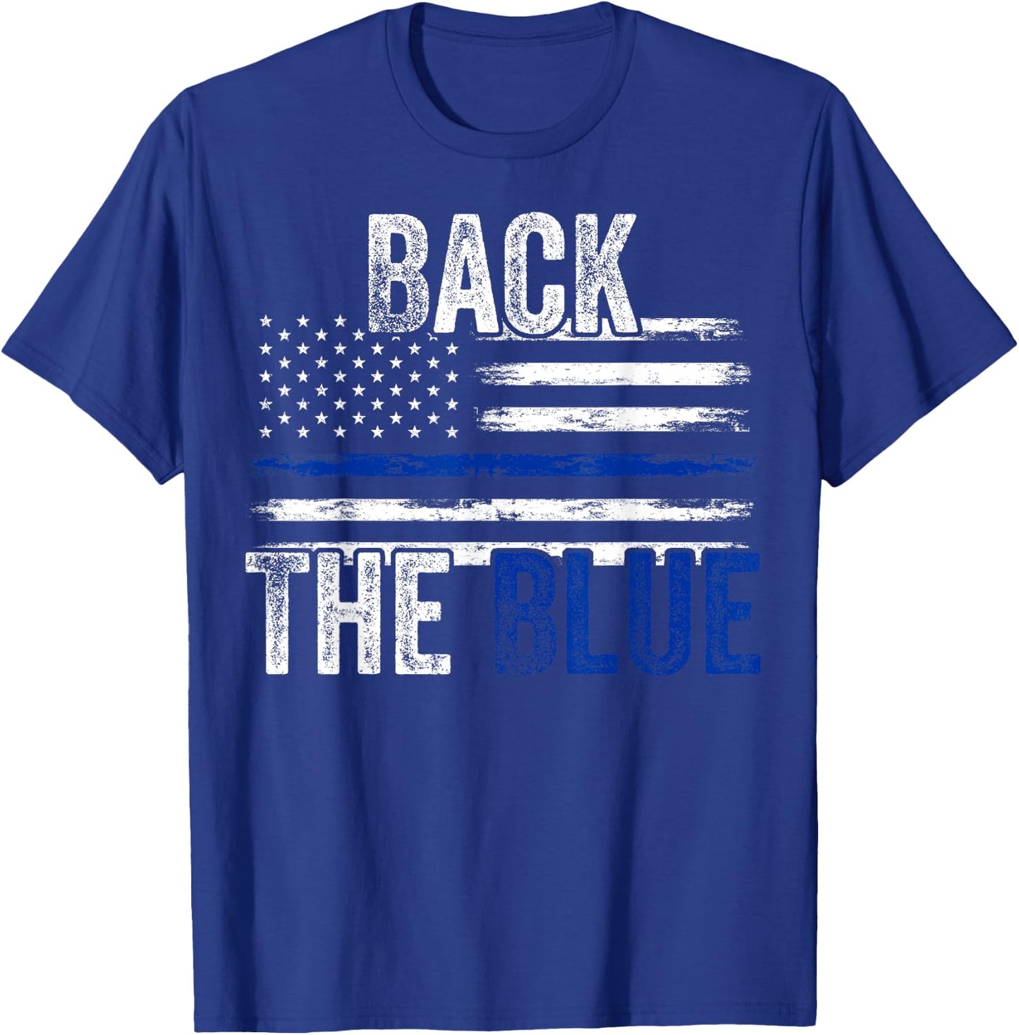 Back The Blue New Police Officers Gift Police Themed Gift T-Shirt - T-Shirt | Royal