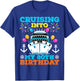 Cruising Into My 80th Birthday Party, Cruise Theme Birthday T-Shirt - T-Shirt | Royal