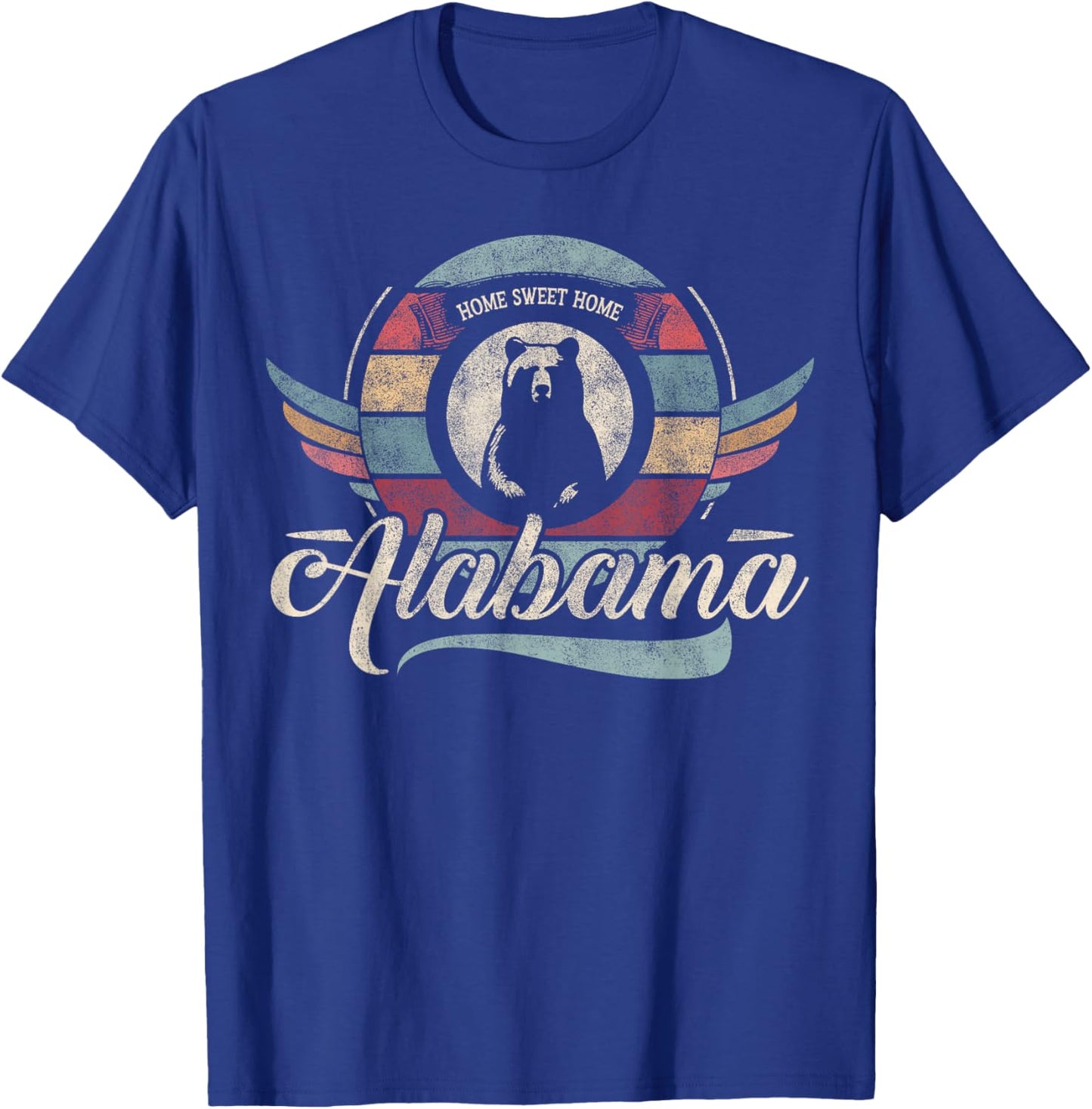 Vintage Alabama retro cool state sweet home black cute bear T-Shirt - T-Shirt | Royal