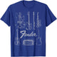 Fender Guitars & Amp Logo T-Shirt - T-Shirt | Royal