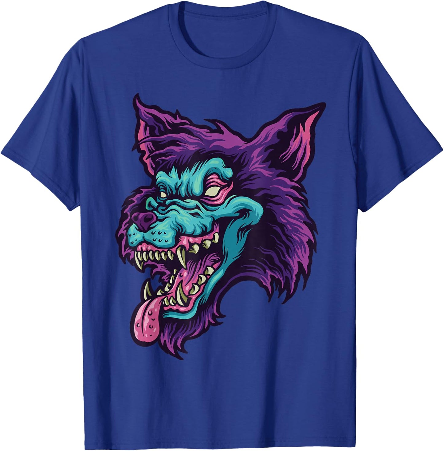 Werewolf Face Gifts for Lovers Wolf or Wolves T-Shirt - T-Shirt | Royal